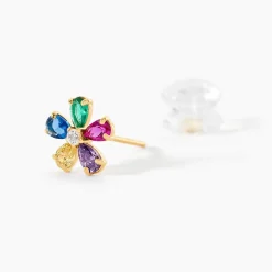 Boucles D'Oreilles Puces Linnet Or Jaune Oxyde De Zirconium|Marc Orian Clearance