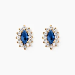 Boucles D'oreilles Puces Lisea Plaqué Or Verre Et Oxyde De Zirconium|Marc Orian Discount
