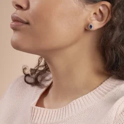 Boucles D'oreilles Puces Lisea Plaqué Or Verre Et Oxyde De Zirconium|Marc Orian Discount