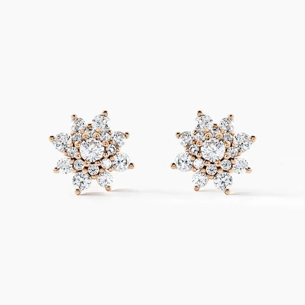 Boucles D'oreilles Puces Lorraine De Zirconium|Marc Orian