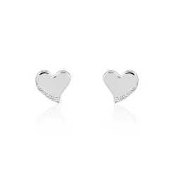 Boucles D'oreilles Puces Louane Or Blanc Diamant|Marc Orian Discount