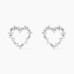 Boucles D'Oreilles Puces Lovella Argent Blanc Oxyde De Zirconium
