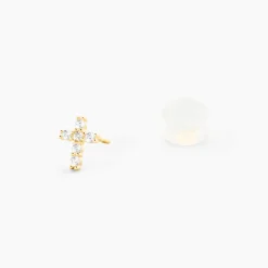 Boucles D'oreilles Puces Luna Or Jaune Oxyde De Zirconium|Marc Orian Clearance