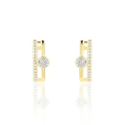 Boucles D'oreilles Puces Maellys Or Jaune Diamant|Marc Orian Outlet