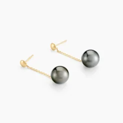 Boucles D'oreilles Puces Marie-noela Or Jaune Perle De Tahiti|Marc Orian