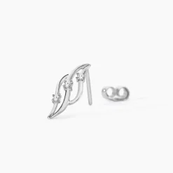 Boucles D'oreilles Puces Marnie Or Blanc Diamant