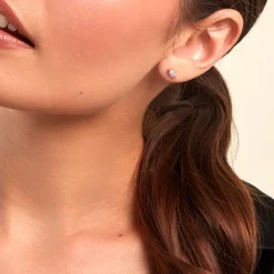Boucles D'oreilles Puces Navette De Zirconium|Marc Orian Online