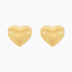 Boucles D'oreilles Puces Nolene Acier Jaune|Marc Orian Online