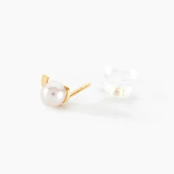 Boucles D'oreilles Puces Odelle Or Jaune Perle De Culture|Marc Orian Discount