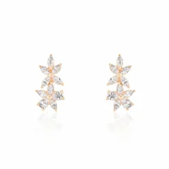Boucles D'oreilles Puces Oralie Argent Rose Oxyde De Zirconium