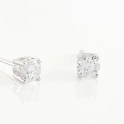 Boucles D'oreilles Puces Or Blanc Victoria Diamants|Marc Orian Sale