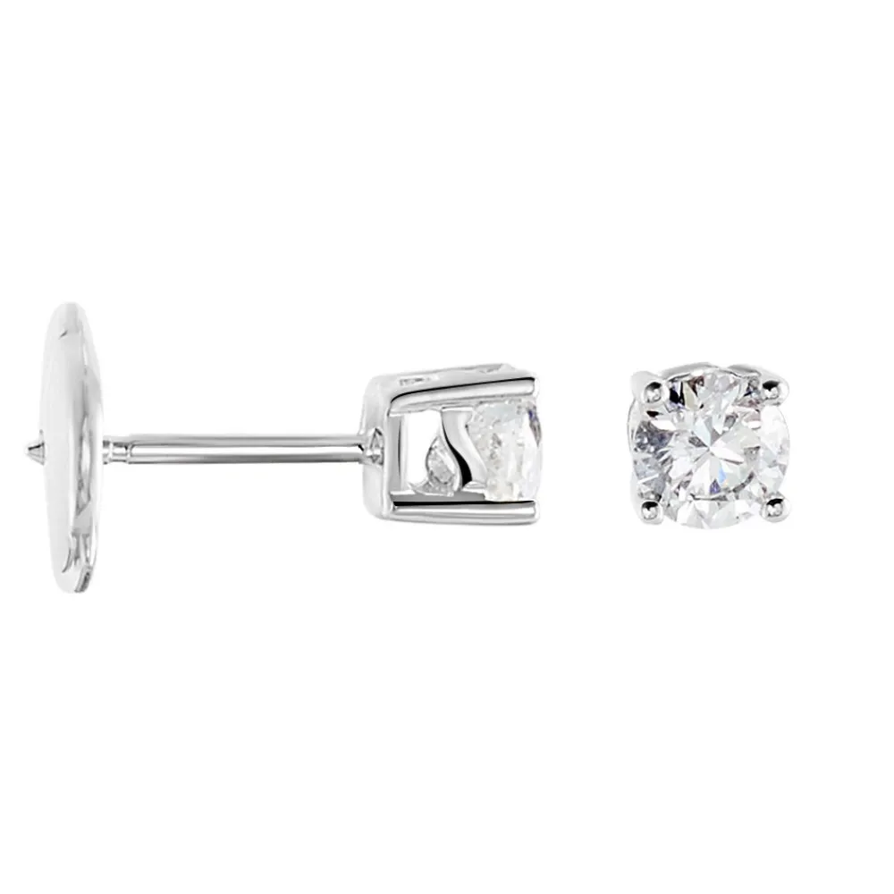 Boucles D'oreilles Puces Or Blanc Victoria Diamants|Marc Orian Sale