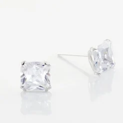 Boucles D'oreilles Puces Or Blanc Doreen Oxydes De Zirconium|Marc Orian Hot