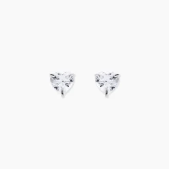 Boucles D'oreilles Puces Or Blanc Salona Oxyde De Zirconium|Marc Orian Hot