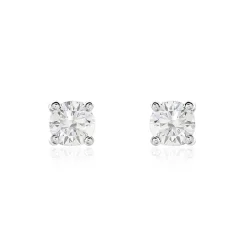 Boucles D'oreilles Puces Or Blanc Victoria Diamant|Marc Orian Outlet