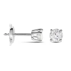 Boucles D'oreilles Puces Or Blanc Victoria Diamant|Marc Orian Outlet