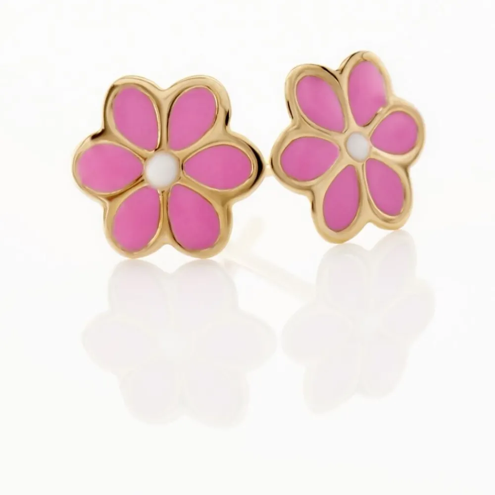 Boucles D'oreilles Puces Or Jaune Talia Email|Marc Orian Hot