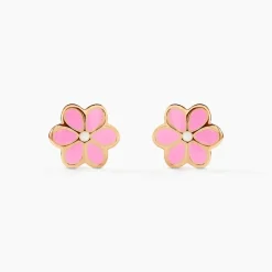 Boucles D'oreilles Puces Or Jaune Talia Email|Marc Orian Hot