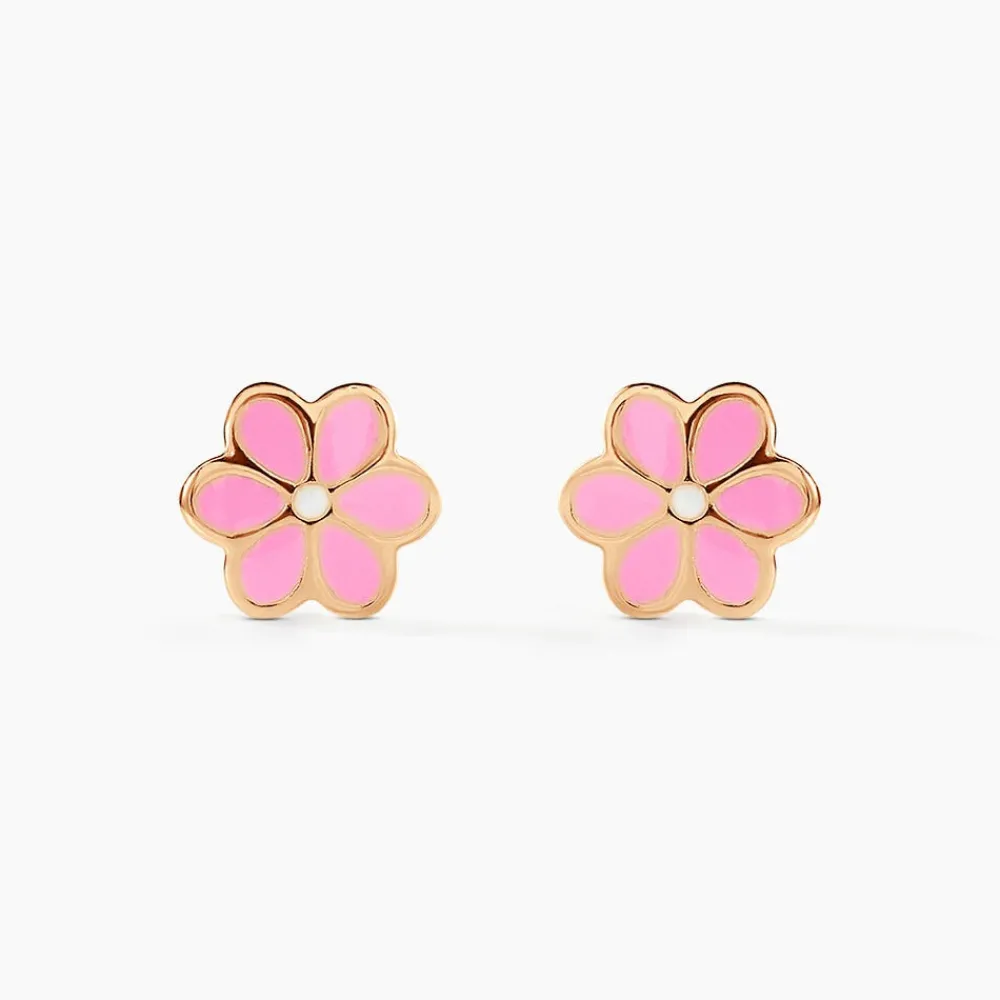 Boucles D'oreilles Puces Or Jaune Talia Email|Marc Orian Hot