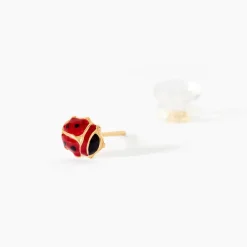 Boucles D'oreilles Puces Or Jaune Helidie Email|Marc Orian Hot