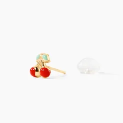 Boucles D'oreilles Puces Or Jaune Helicie Email|Marc Orian Best