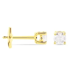 Boucles D'oreilles Puces Or Jaune Victoria Diamants|Marc Orian Online