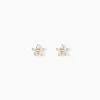 Boucles D'oreilles Puces Or Jaune Convallaria Oxydes