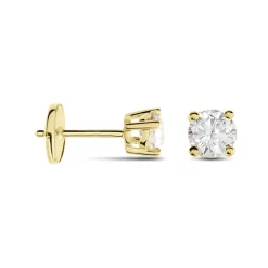 Boucles D'oreilles Puces Or Jaune Victoria Diamants|Marc Orian Discount