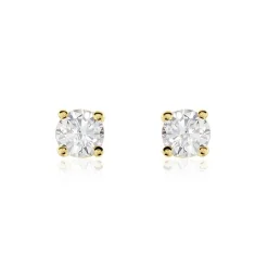 Boucles D'oreilles Puces Or Jaune Victoria Diamants|Marc Orian Discount