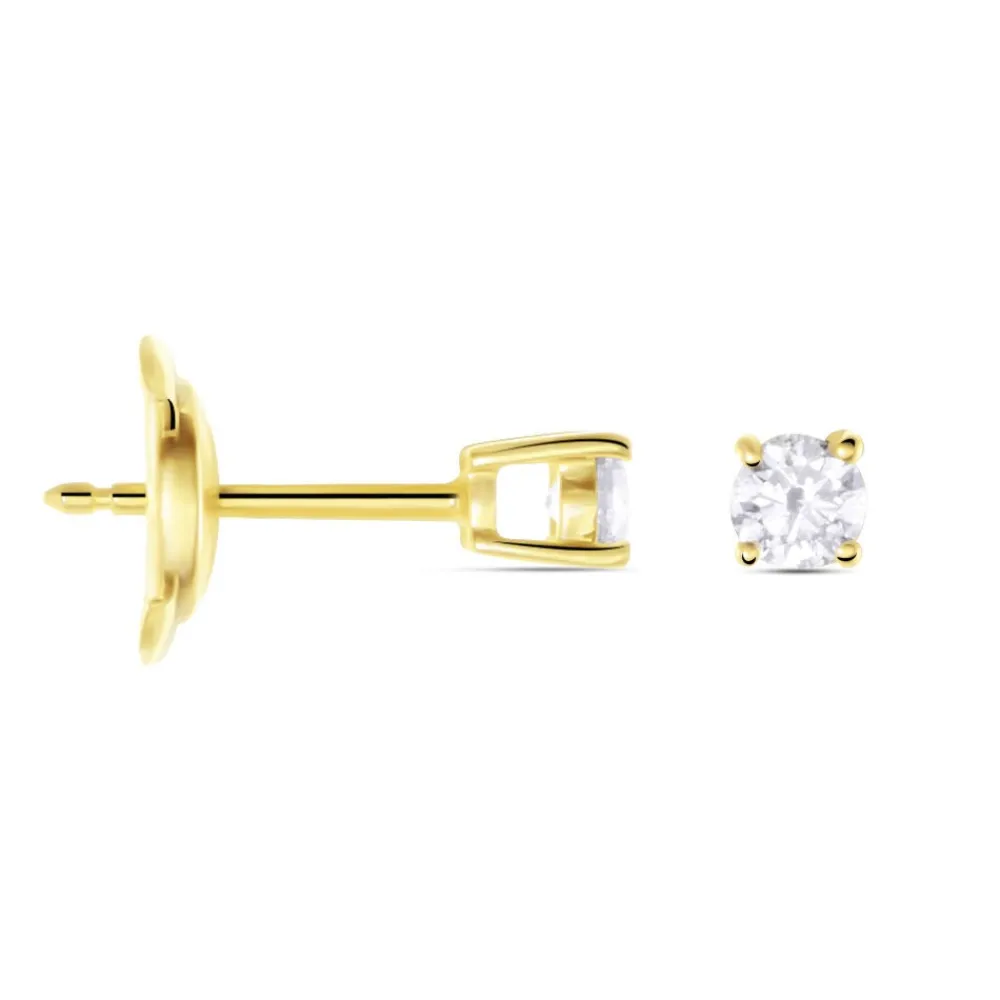 Boucles D'oreilles Puces Or Jaune Victoria Diamants|Marc Orian Hot