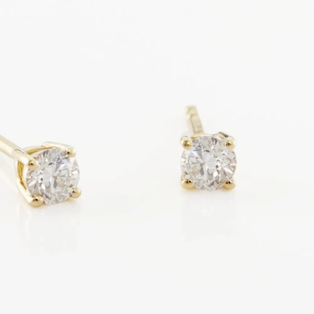 Boucles D'oreilles Puces Or Jaune Victoria Diamants|Marc Orian Hot