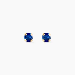 Boucles D'oreilles Puces Or Jaune Oxyde De Zirconium