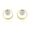 Boucles D'oreilles Puces Or Jaune Laberiane Diamants