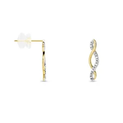 Boucles D'oreilles Puces Or Jaune Abisai Diamants