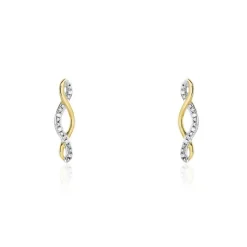 Boucles D'oreilles Puces Or Jaune Abisai Diamants