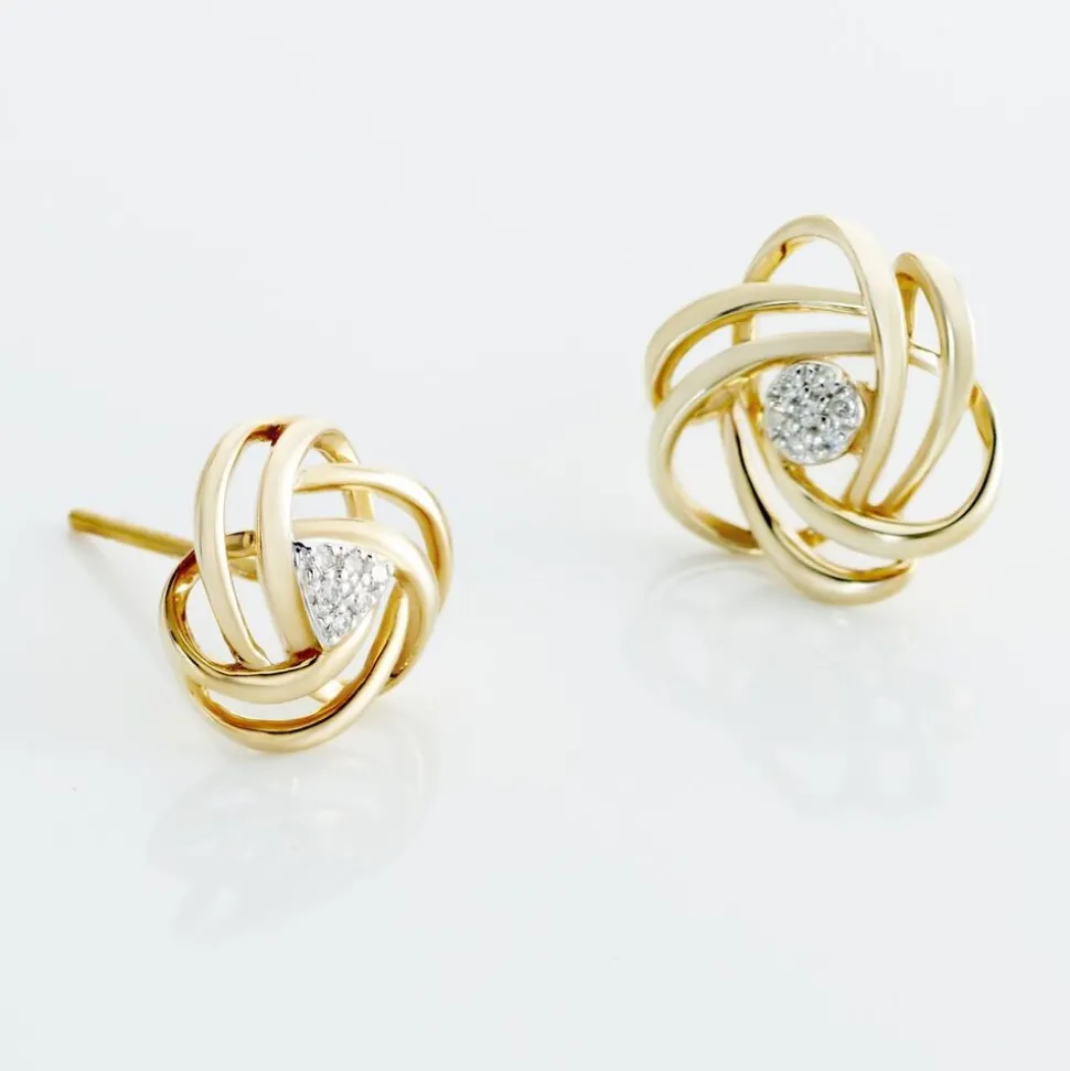 Boucles D'oreilles Puces Or Jaune Abidemi Diamants