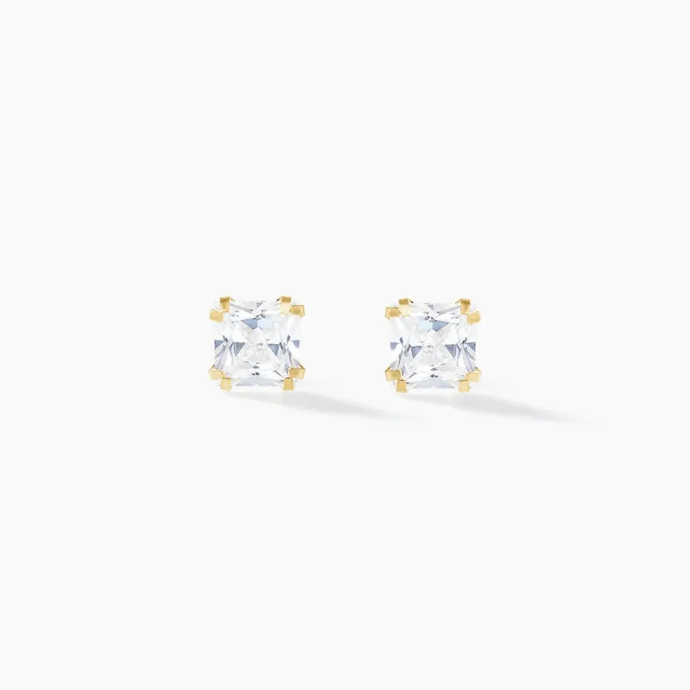 Boucles D'oreilles Puces Or Jaune Doreen Oxydes De Zirconium|Marc Orian Sale
