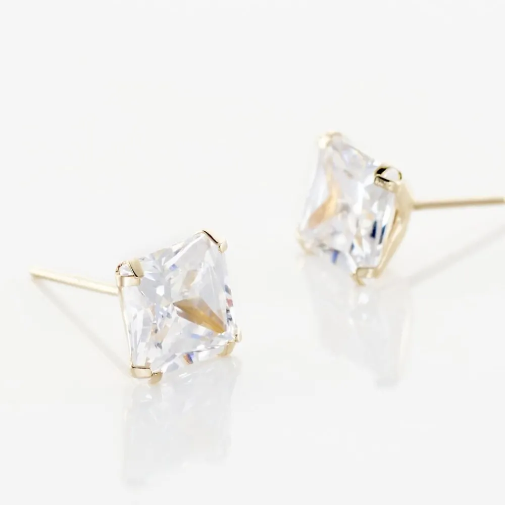 Boucles D'oreilles Puces Or Jaune Doreen Oxydes De Zirconium|Marc Orian Clearance