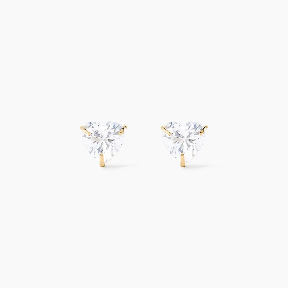 Boucles D'oreilles Puces Or Jaune Salona Oxyde De Zirconium|Marc Orian Hot