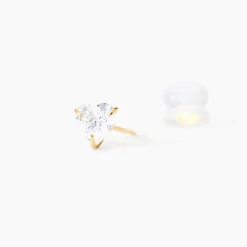 Boucles D'oreilles Puces Or Jaune Salona Oxyde De Zirconium|Marc Orian Hot