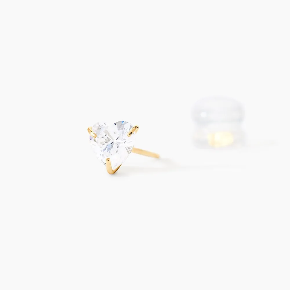 Boucles D'oreilles Puces Or Jaune Salona Oxyde De Zirconium|Marc Orian Hot