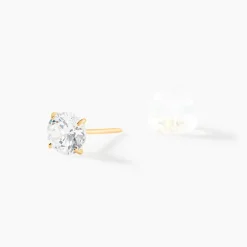 Boucles D'oreilles Puces Or Jaune Katherina Oxyde De Zirconium|Marc Orian Online