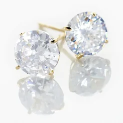 Boucles D'oreilles Puces Or Jaune Katherina Oxyde De Zirconium|Marc Orian Online