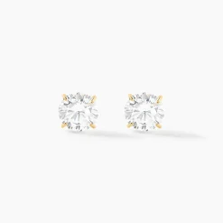 Boucles D'oreilles Puces Or Jaune Katherina Oxyde De Zirconium|Marc Orian Online