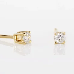Boucles D'oreilles Puces Or Jaune Victoria Diamants|Marc Orian Best