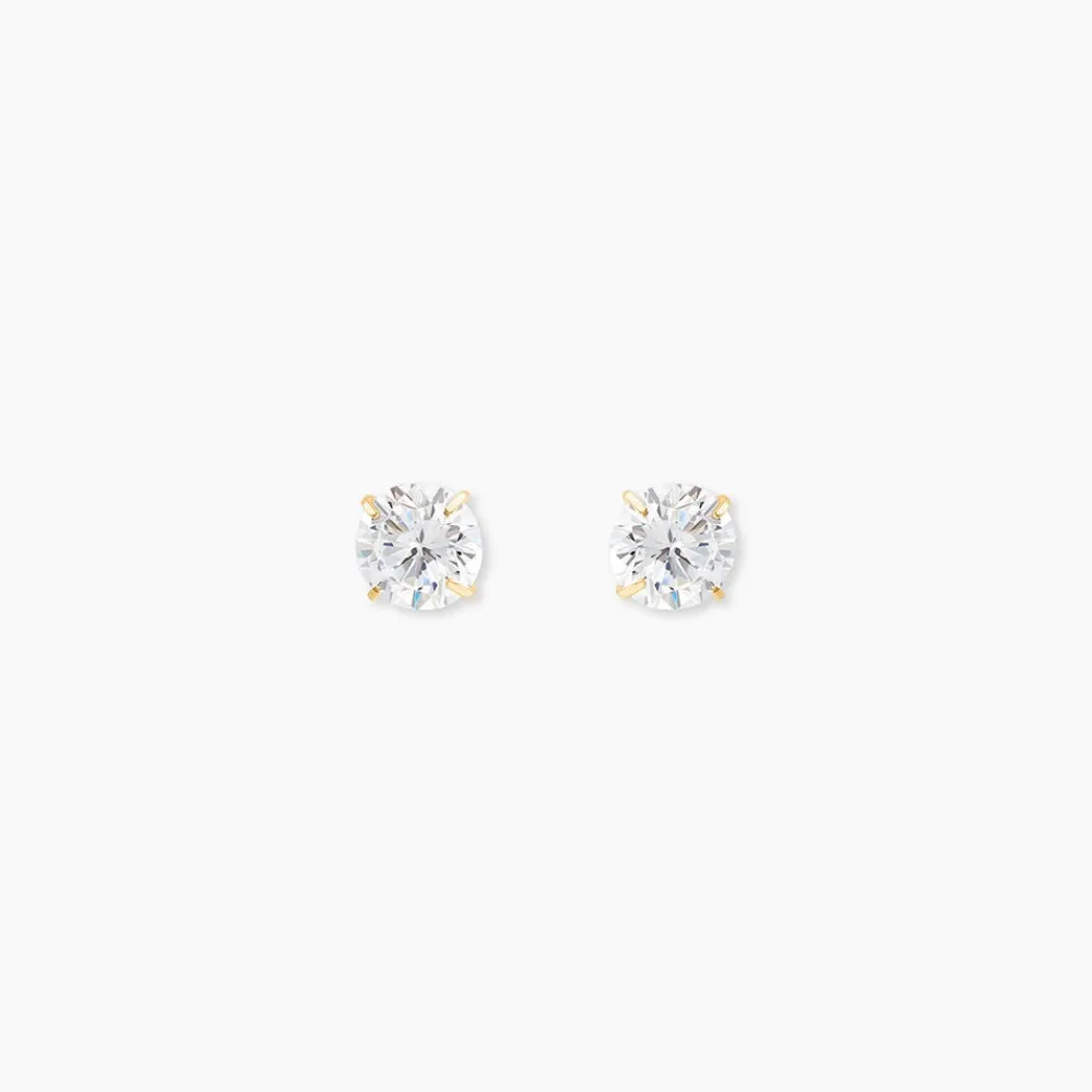 Boucles D'oreilles Puces Or Jaune Katherina Oxyde De Zirconium|Marc Orian