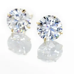 Boucles D'oreilles Puces Or Jaune Katherina Oxyde De Zirconium|Marc Orian