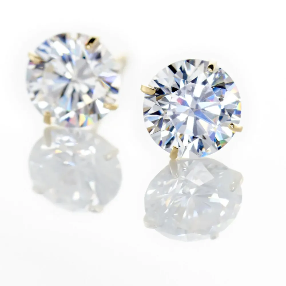 Boucles D'oreilles Puces Or Jaune Katherina Oxyde De Zirconium|Marc Orian