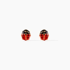Boucles D'oreilles Puces Or Jaune Helidie Email|Marc Orian Discount