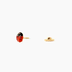 Boucles D'oreilles Puces Or Jaune Helidie Email|Marc Orian Discount